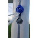JUEGO PORTERÍAS ALUMINIO FÚTBOL 7 90 MM FIJAS
