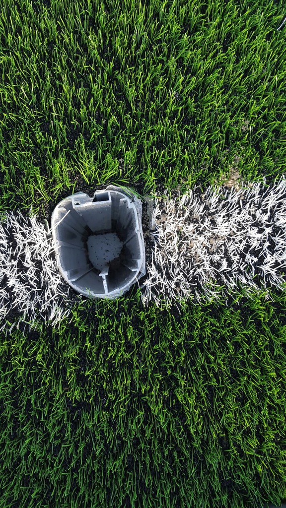 Juego porterías aluminio fútbol 7 120x100 mm fijas — FIASMED