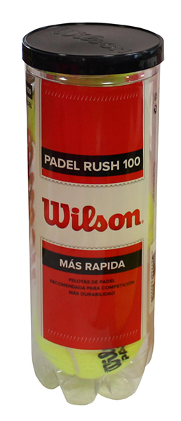 BOTE 3 PELOTAS DE PADEL WILSON 'RUSH 100'