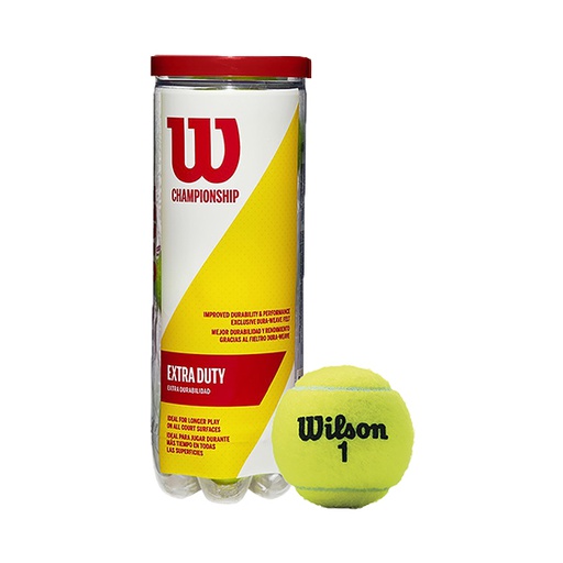 [0501251] BOTE 3 PELOTAS DE TENIS WILSON 'CHAMPIONSHIP'