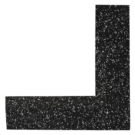 [SE003028] LOSETA-CORNER PAVIGRASS RUBBER CLICK PARA CROSSFIT 550/400X150X20 MM NEGRA PINTAS BLANCAS