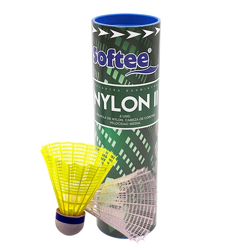 VOLANTES BADMINTON SOFTEE 'NYLON II' 6UDS